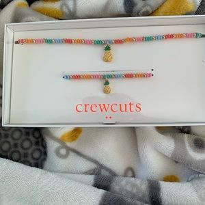 New j crew crewcuts girls jewelry set necklace and bracelet with pineapple 🍍